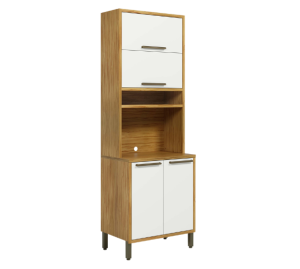 Paneleiro Micro 50,5cm profundidade Amendoa / Branco
