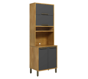 Paneleiro Micro 50,5cm profundidade Amendoa / Chumbo